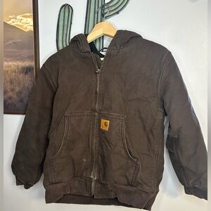 Carhartt Boys Brown Quilted Liner Jacket Size M